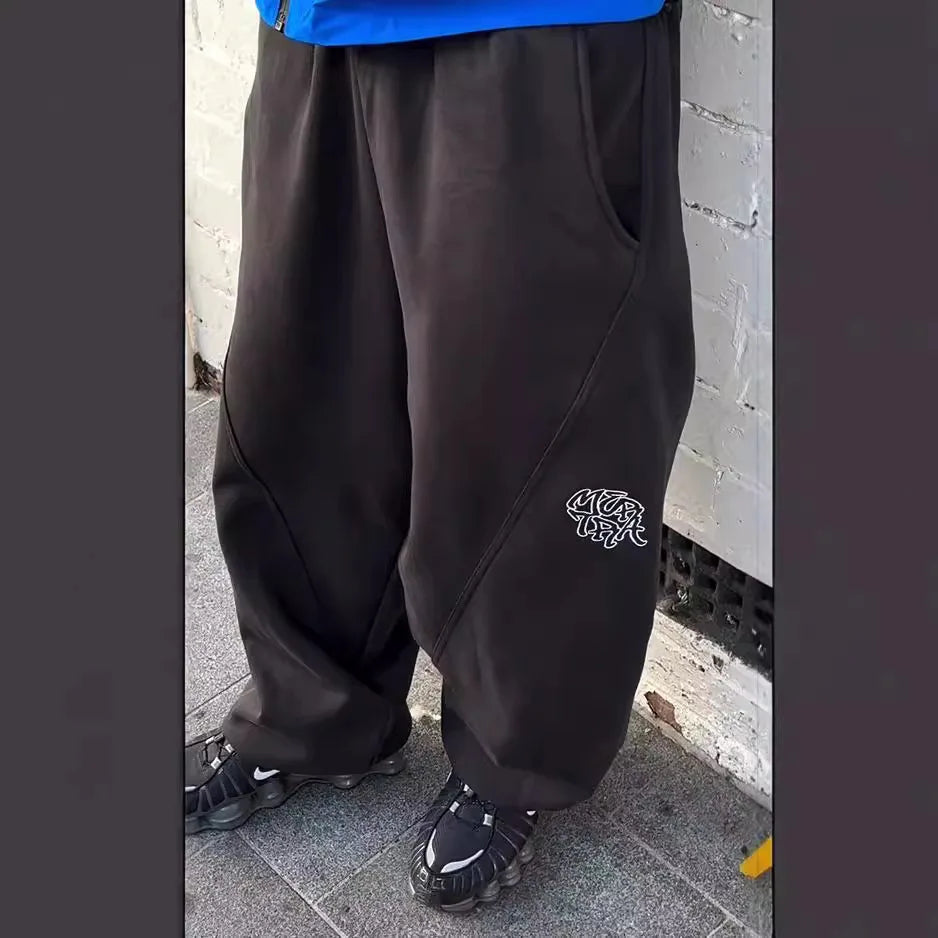 Y2K Wide Leg Pants - Hip Hop Streetwear for Parkour