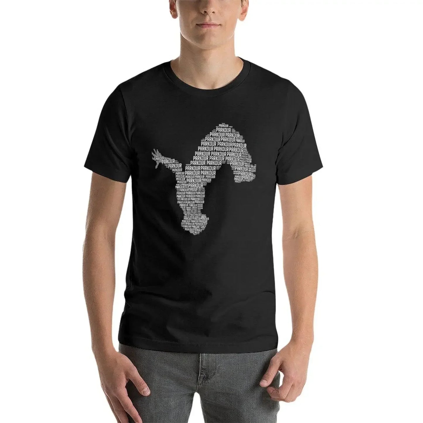 Parkour Oversized T-Shirt with Back Flip Silhouette