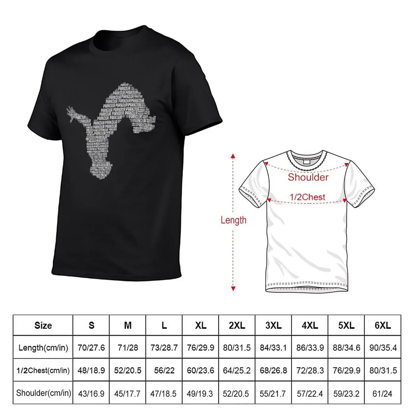 Parkour Oversized T-Shirt with Back Flip Silhouette