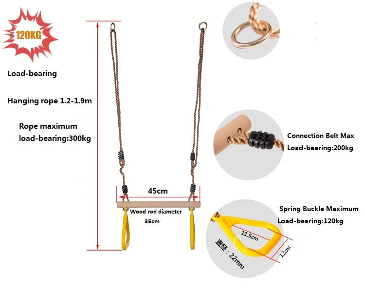 Flying Gymnastic Rings – Fitness Toy for Kids and Adults
