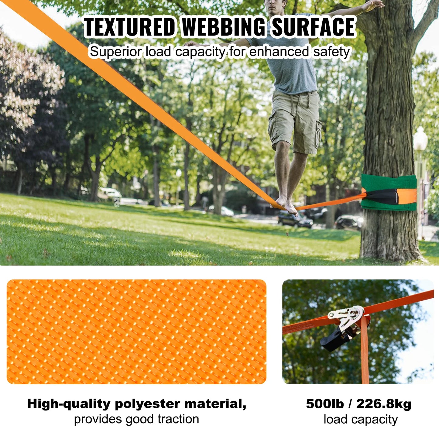🌟 Complete Slackline Kit – Fun and Balance for Kids and Adults