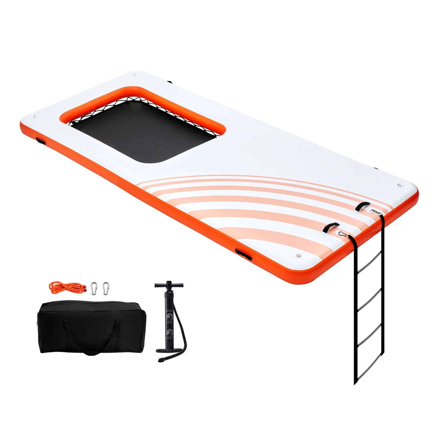 Non-Slip Inflatable Floating Platform with Ladder and Carry Bag | High-Density PVC Water Island