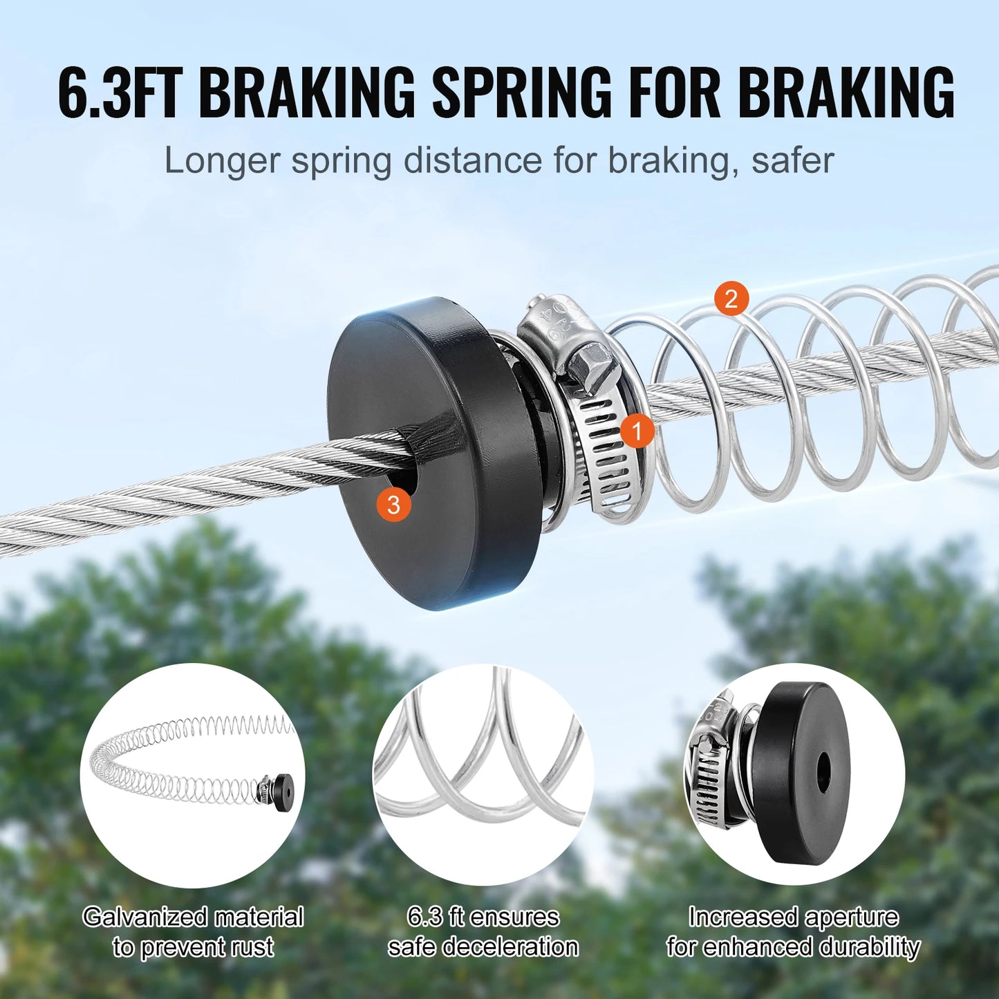 60/80/100/120 FT 🚀 Backyard Zipline Kit – Adventure at Home!