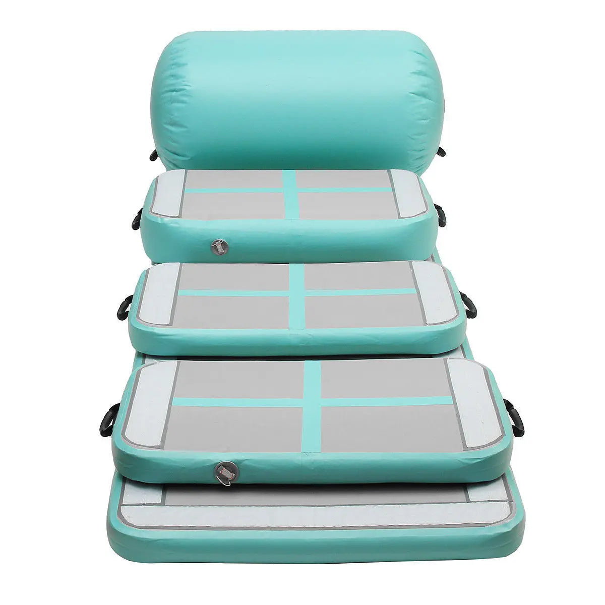 Set 6 Pieces Inflatable Air Track Gymnastic Mats with Pump
