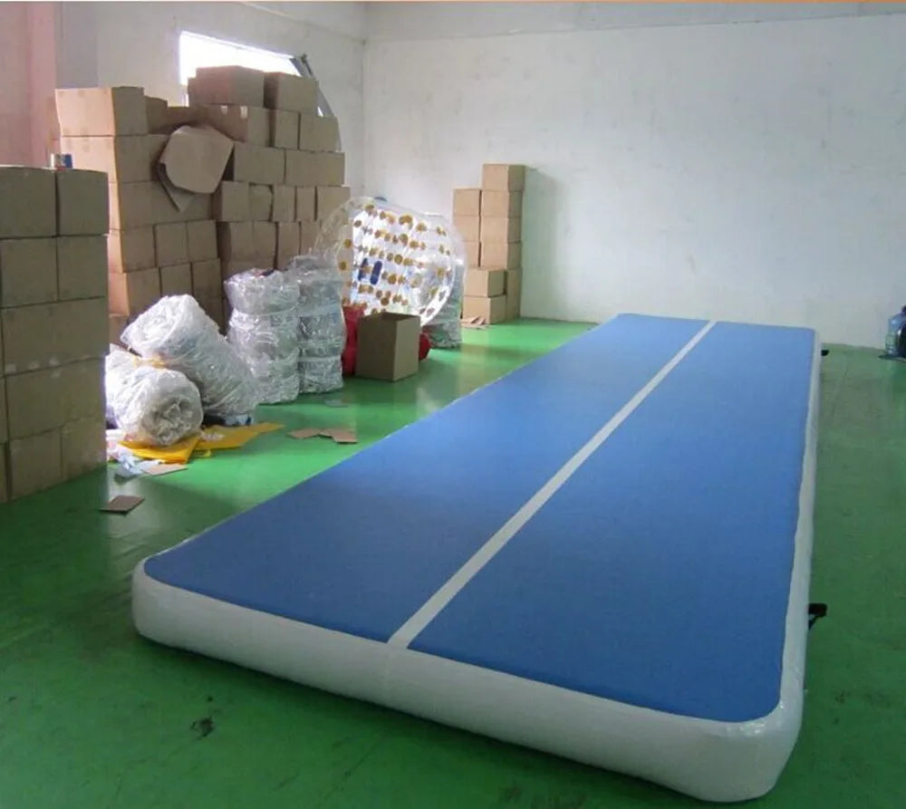 Inflatable Air Track Mat 8x2m 9x2m 10x2m for Gymnastics, Parkour, and Acrobatic Training | Electric Pump Included
