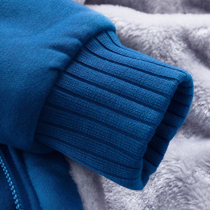Men's Hooded Jacket - Warm and Thick Winter Coat