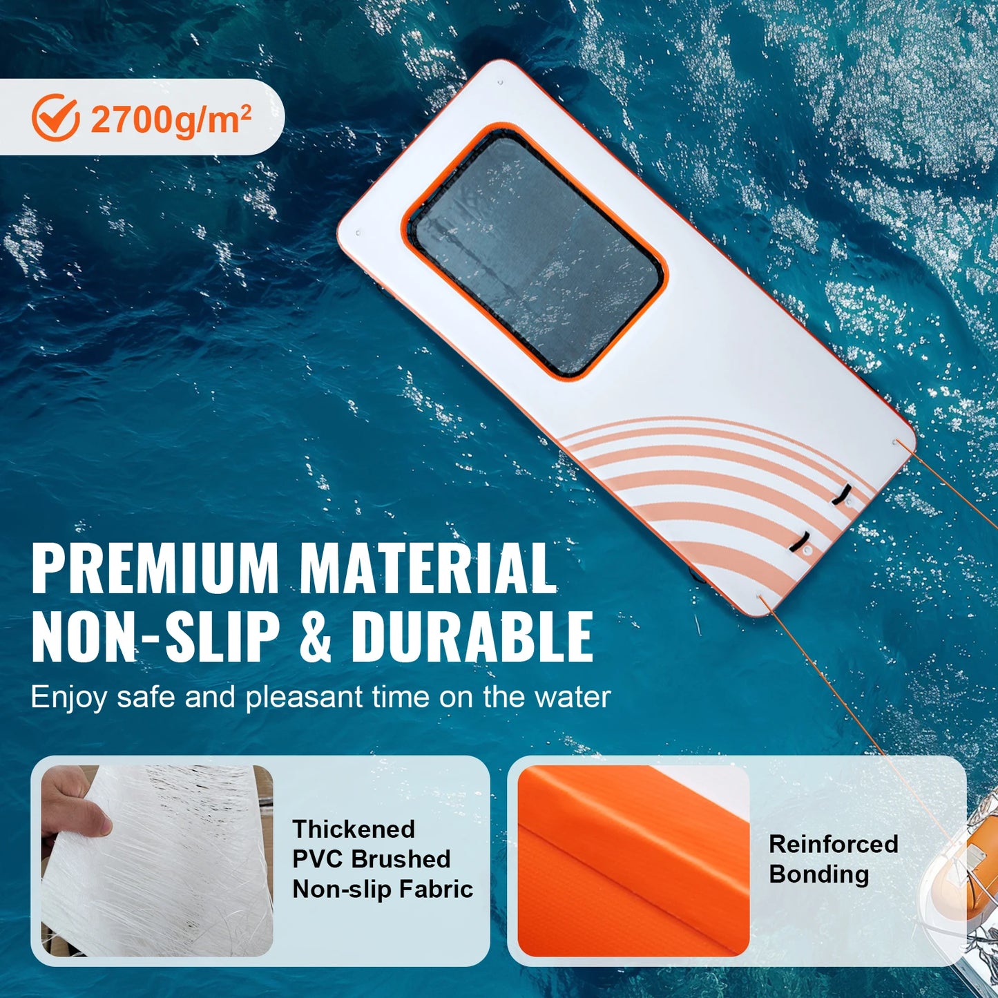 Non-Slip Inflatable Floating Platform with Ladder and Carry Bag | High-Density PVC Water Island