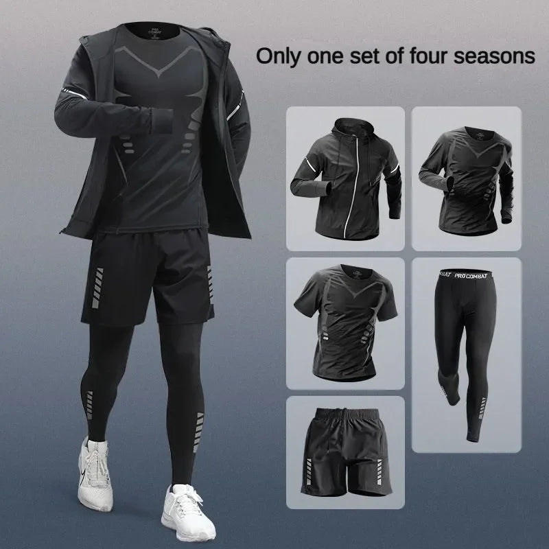 Men’s Quick-Dry Sports Set – 3 to 7 Pieces, Ice Fiber Activewear
