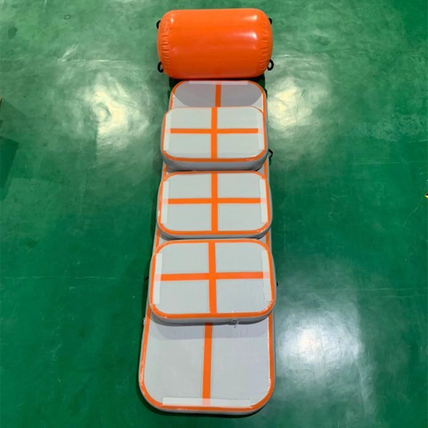 Set 6 Pieces Inflatable Air Track Gymnastic Mats with Pump