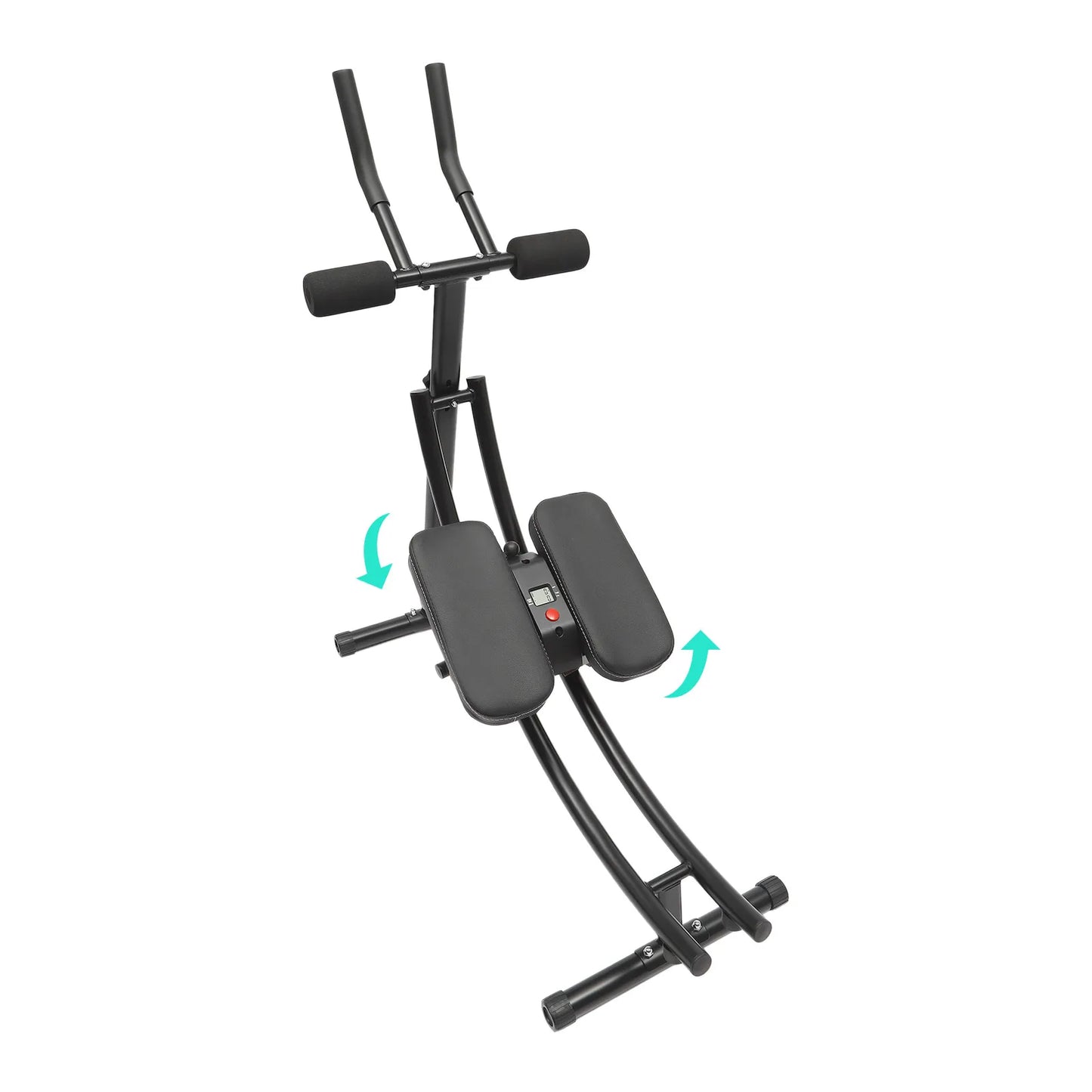 Foldable Abdominal Machine with LED Display – 0-180° Adjustable Core Trainer | Carbon Steel and Black ABS Foam