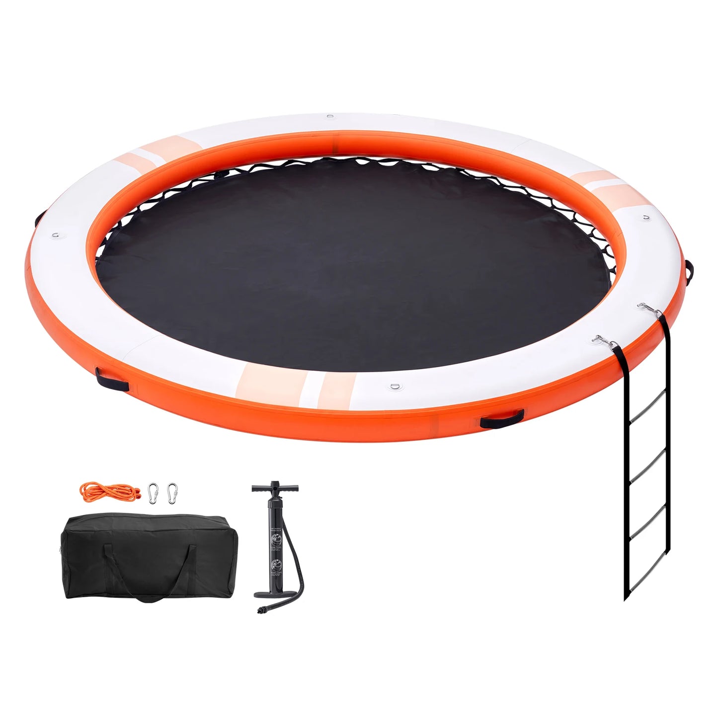 10x8FT Inflatable Floating Platform with Removable Ladder and Carry Bag | Non-Slip Water Island