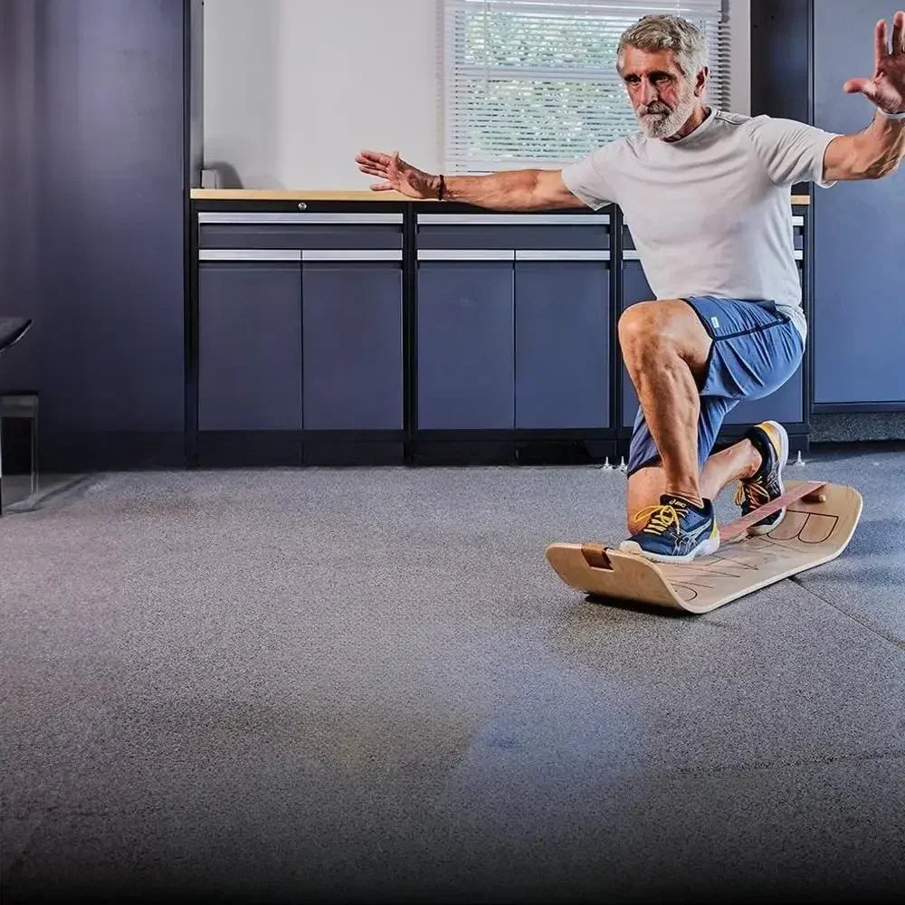SlackBoard – GiBoard Balance Board for Kids and Adults | Slackline Balance Trainer for Core Training at Home or in the Gym