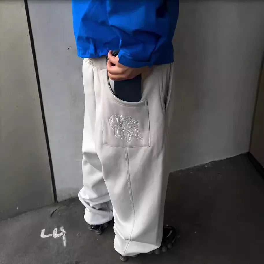 Y2K Wide Leg Pants - Hip Hop Streetwear for Parkour