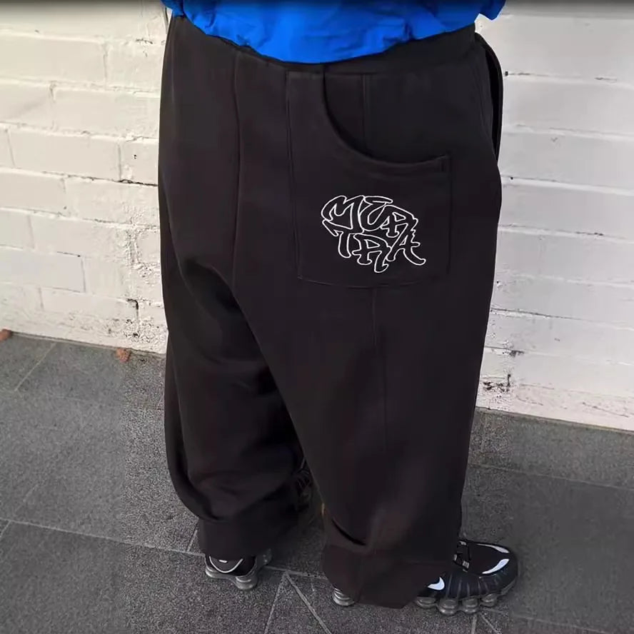 Y2K Wide Leg Pants - Hip Hop Streetwear for Parkour