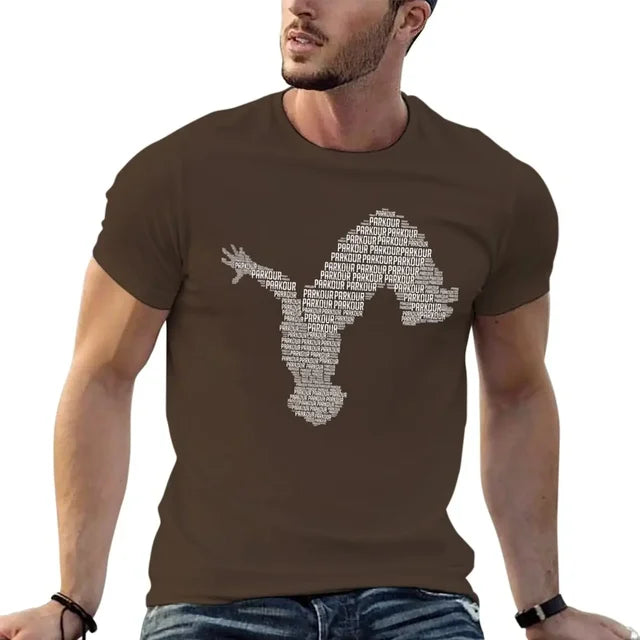 Parkour Oversized T-Shirt with Back Flip Silhouette