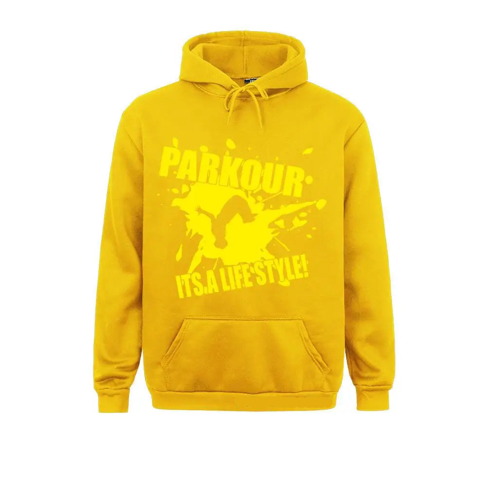 Oversized Parkour Hoodie with Pocket "PARKOUR - It's a Lifestyle"