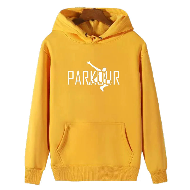 Parkour Printed Hooded Sweatshirt - High Quality