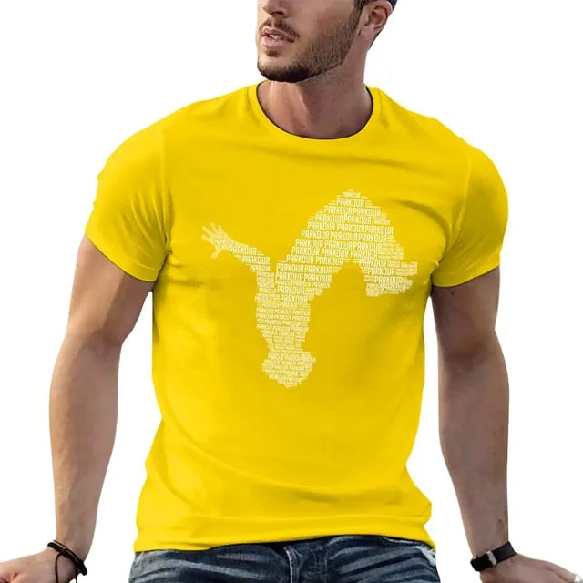Parkour Oversized T-Shirt with Back Flip Silhouette