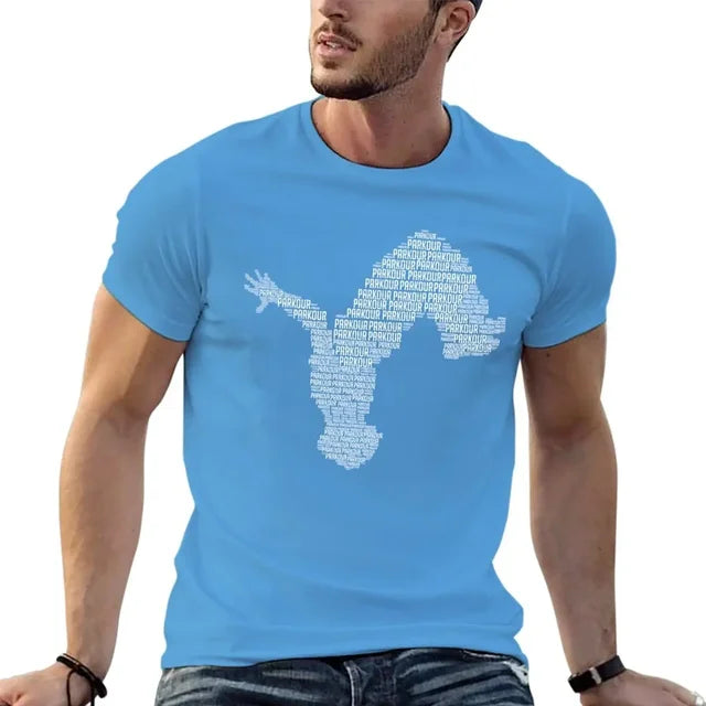 Parkour Oversized T-Shirt with Back Flip Silhouette
