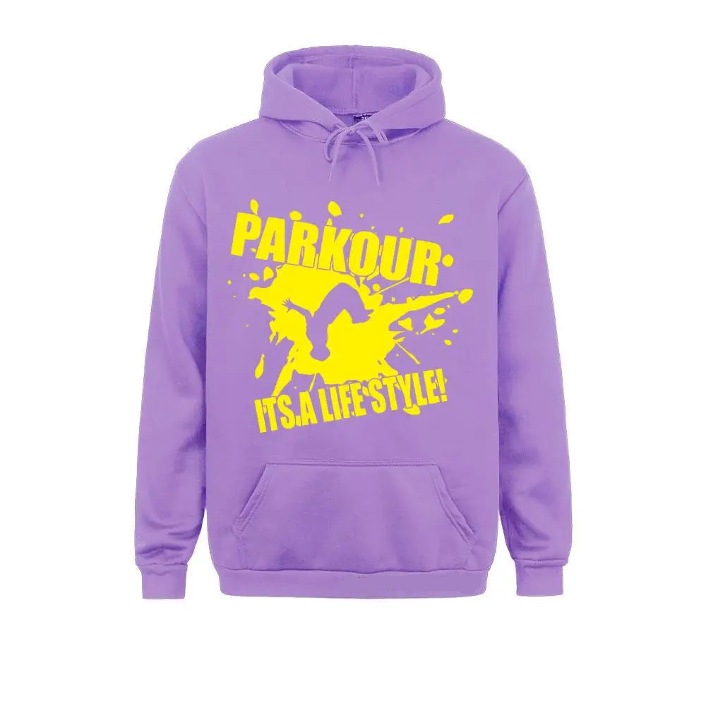 Oversized Parkour Hoodie with Pocket "PARKOUR - It's a Lifestyle"