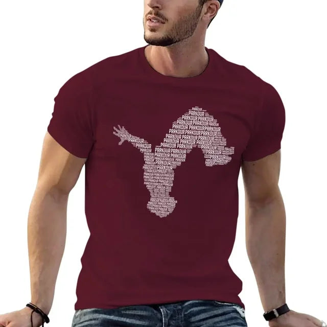 Parkour Oversized T-Shirt with Back Flip Silhouette