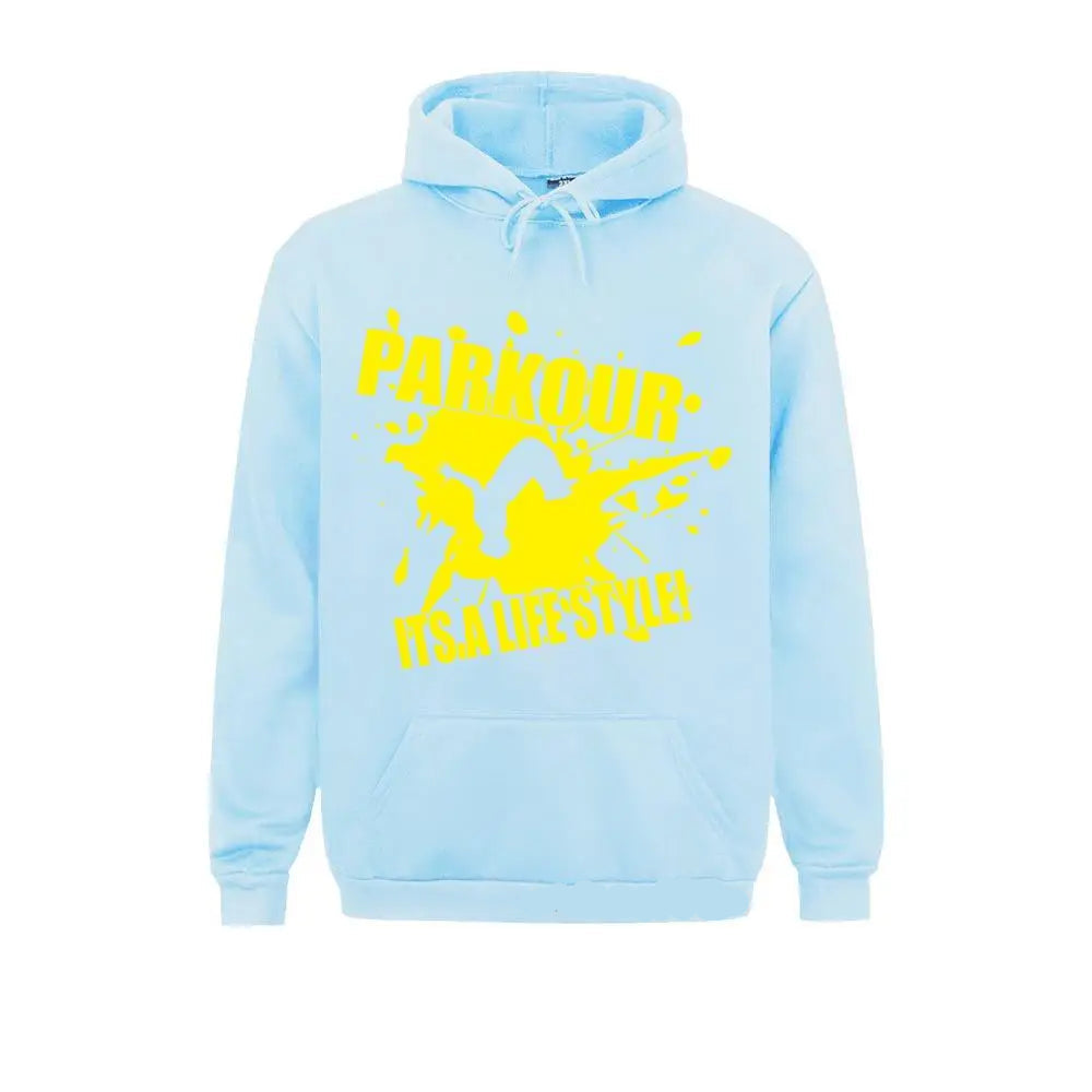 Oversized Parkour Hoodie with Pocket "PARKOUR - It's a Lifestyle"
