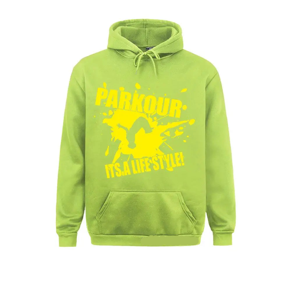 Oversized Parkour Hoodie with Pocket "PARKOUR - It's a Lifestyle"