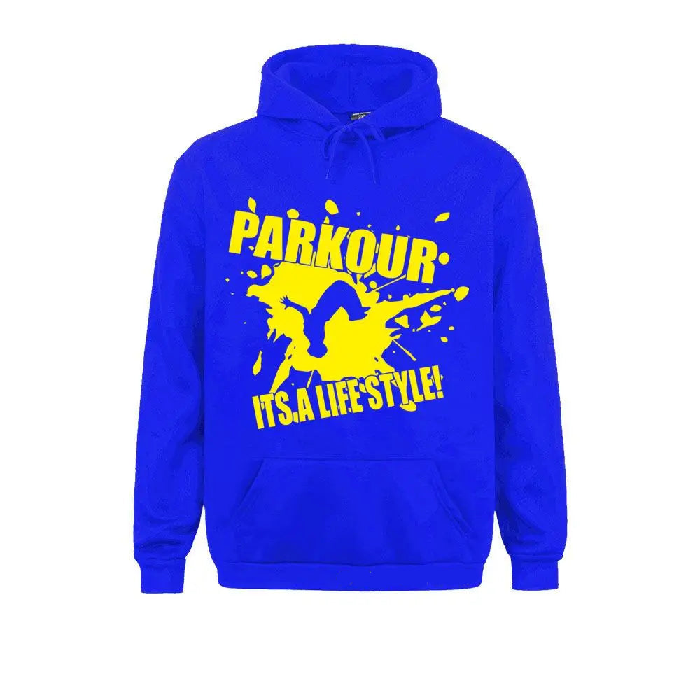 Oversized Parkour Hoodie with Pocket "PARKOUR - It's a Lifestyle"