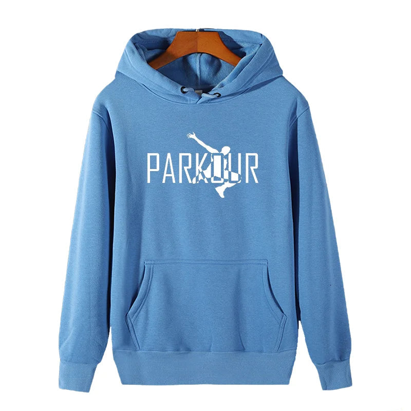 Parkour Printed Hooded Sweatshirt - High Quality