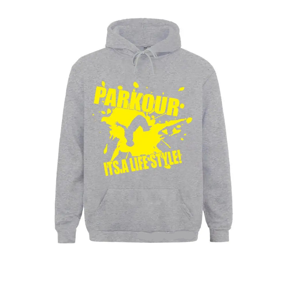 Oversized Parkour Hoodie with Pocket "PARKOUR - It's a Lifestyle"