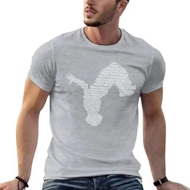 Parkour Oversized T-Shirt with Back Flip Silhouette