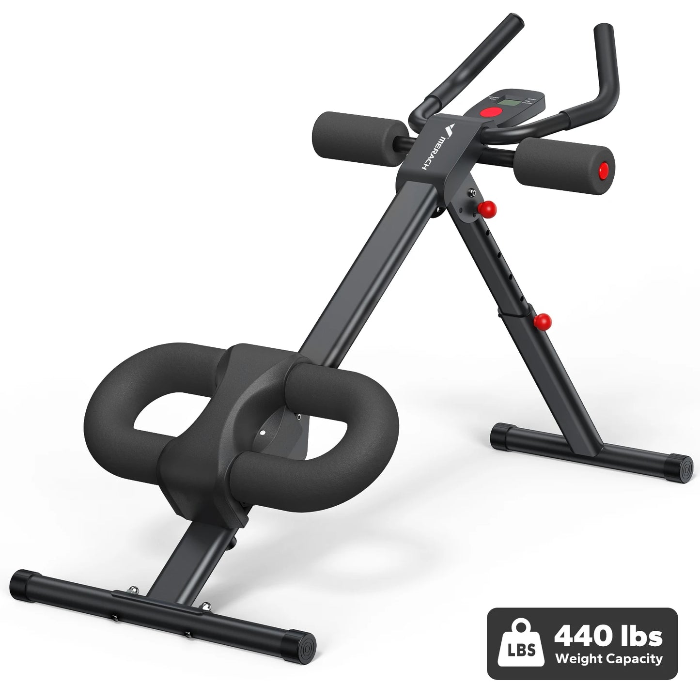 Adjustable Foldable Abdominal Machine with Knee Protection | Core Fitness Trainer for Home or Gym