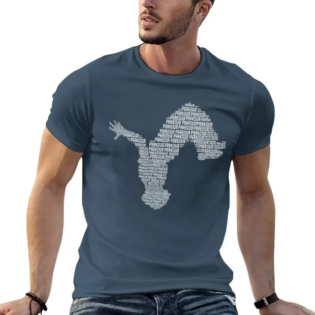 Parkour Oversized T-Shirt with Back Flip Silhouette