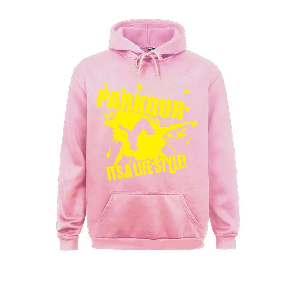 Oversized Parkour Hoodie with Pocket "PARKOUR - It's a Lifestyle"