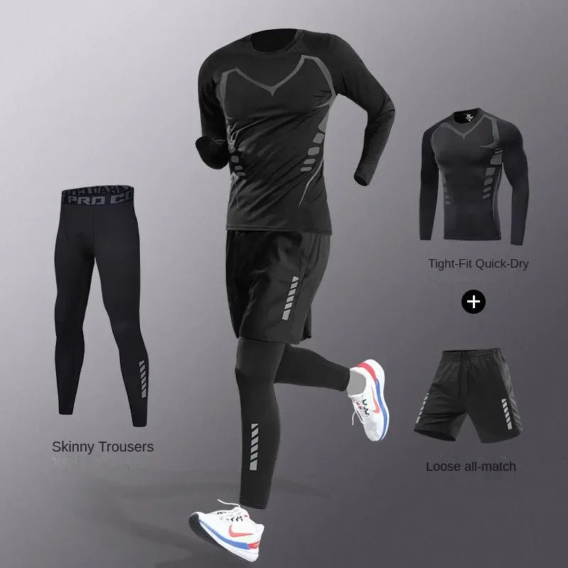 Men’s Quick-Dry Sports Set – 3 to 7 Pieces, Ice Fiber Activewear