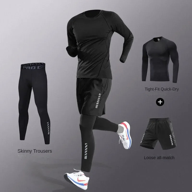 Men’s Quick-Dry Sports Set – 3 to 7 Pieces, Ice Fiber Activewear