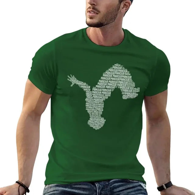 Parkour Oversized T-Shirt with Back Flip Silhouette