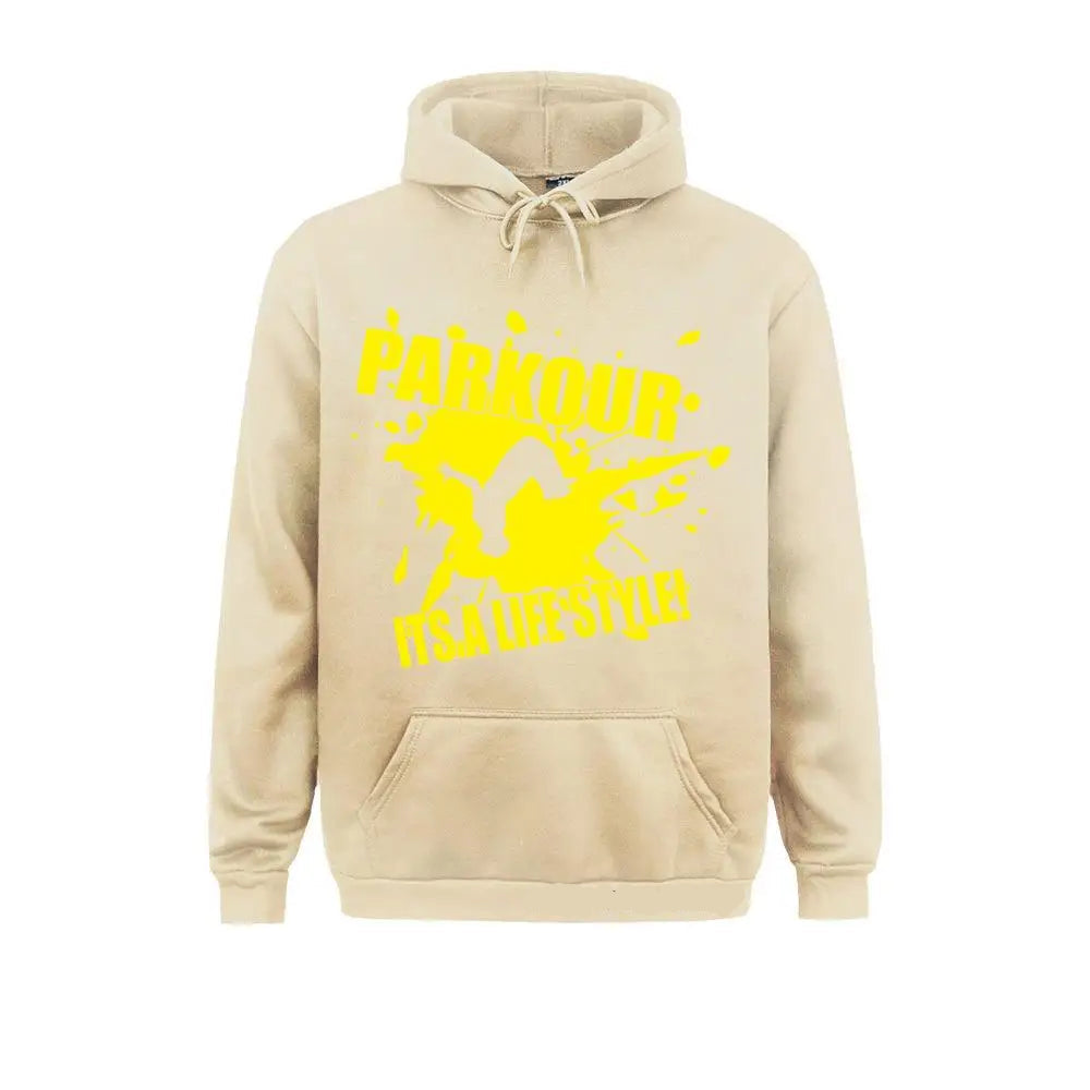 Oversized Parkour Hoodie with Pocket "PARKOUR - It's a Lifestyle"