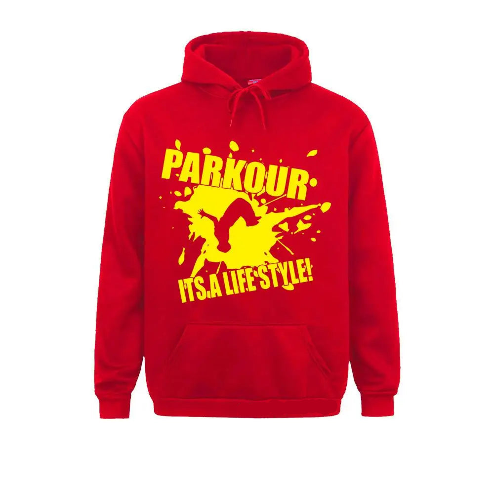 Oversized Parkour Hoodie with Pocket "PARKOUR - It's a Lifestyle"
