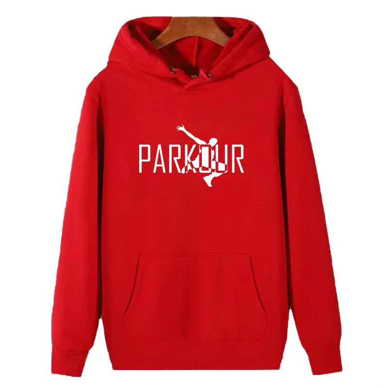 Parkour Printed Hooded Sweatshirt - High Quality