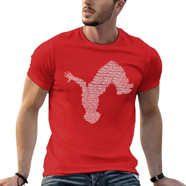 Parkour Oversized T-Shirt with Back Flip Silhouette