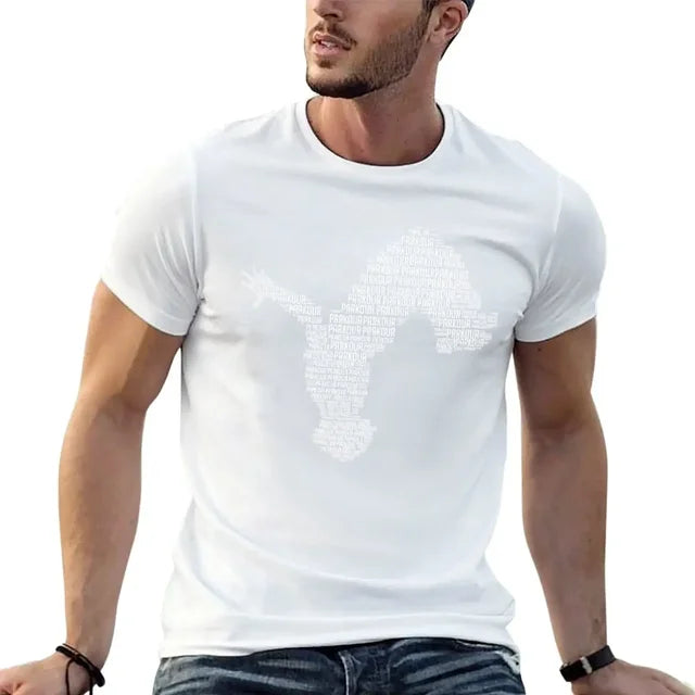 Parkour Oversized T-Shirt with Back Flip Silhouette