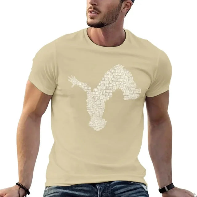 Parkour Oversized T-Shirt with Back Flip Silhouette