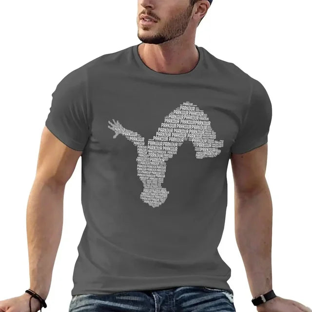 Parkour Oversized T-Shirt with Back Flip Silhouette