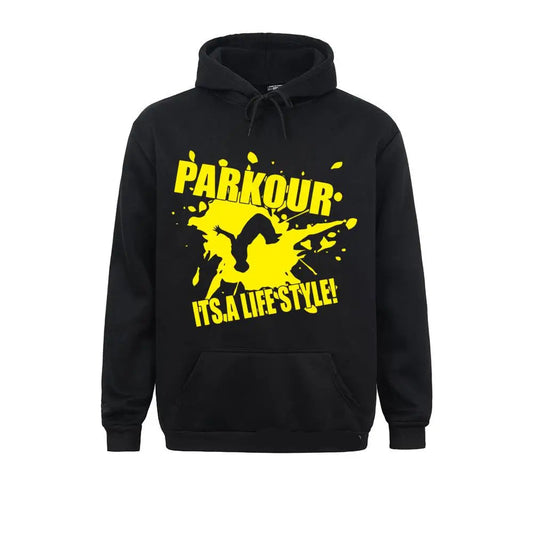 Oversized Parkour Hoodie with Pocket "PARKOUR - It's a Lifestyle"