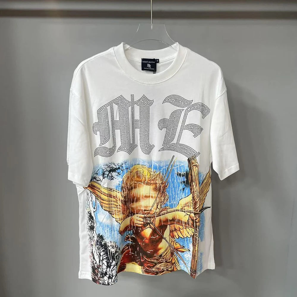 Camisetas oversize en blanco y negro con letras brillantes – Unisex, ropa urbana, 100 % algodón