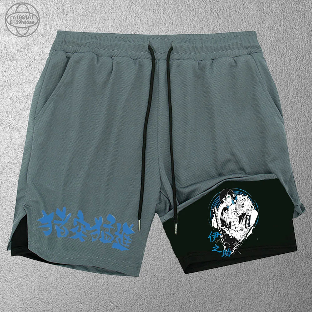 Fashion Anime Print Sports Shorts - Versatility and style in every step