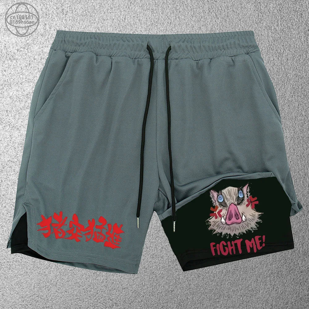 Fashion Anime Print Sports Shorts - Versatility and style in every step
