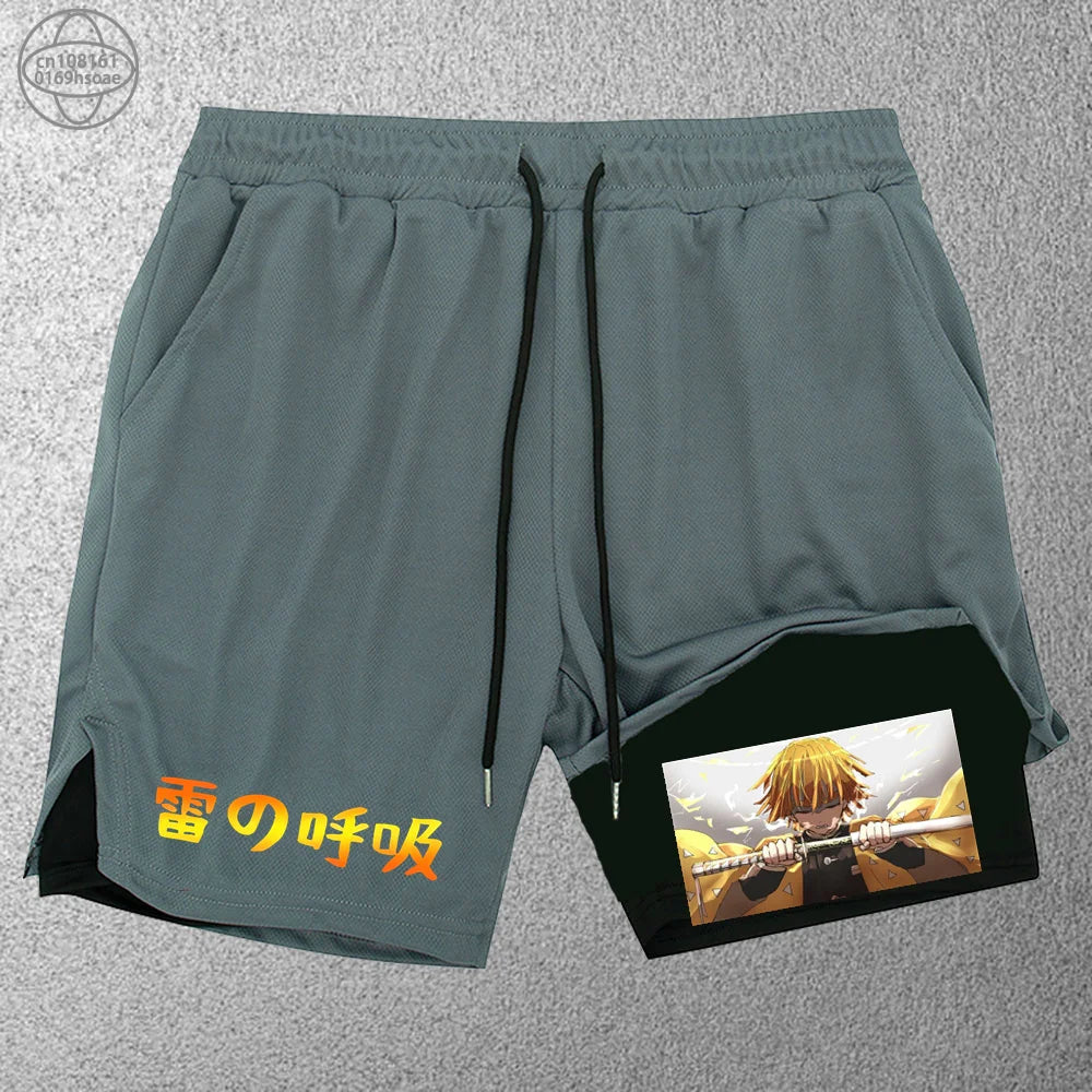 Fashion Anime Print Sports Shorts - Versatility and style in every step