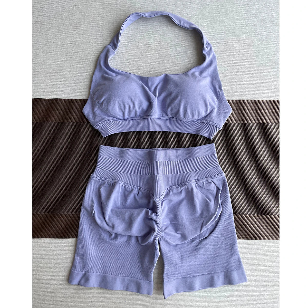 Women's Seamless Sports Shorts Set – Shorts + Workout Top
